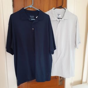 Gildan navy & Jerzees gray polo shirt xl